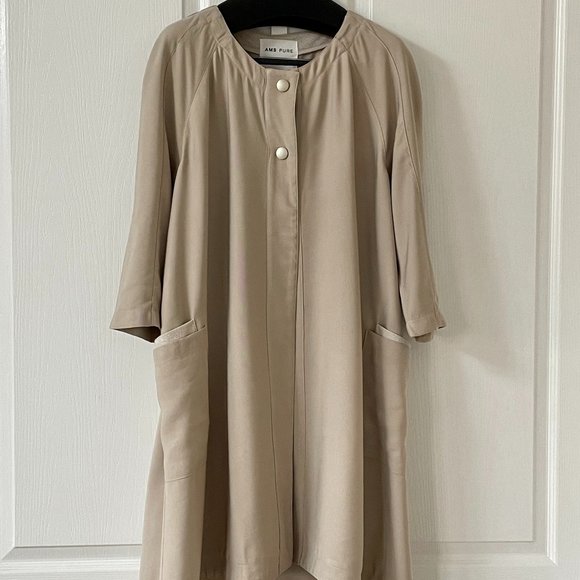 AMS Pure Beige "Duster" Coat  - Made in Barcelona, Spain - Picture 1 of 13